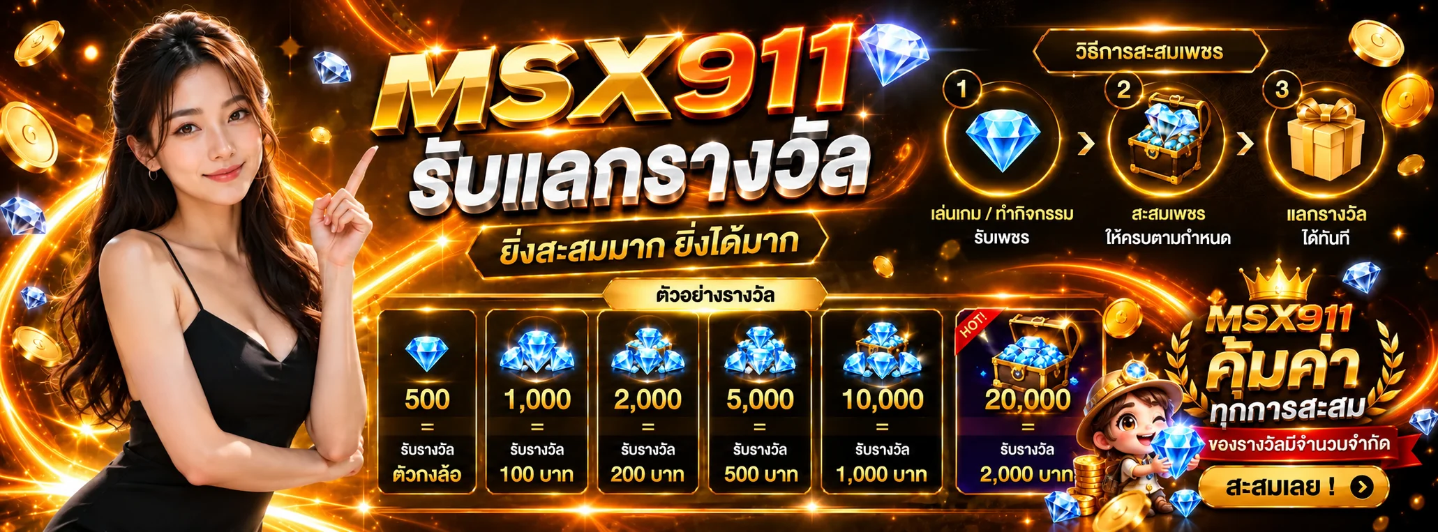 MSX911 โปรโมชั่นและรางวัลสมาชิก